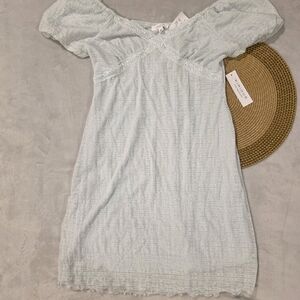 Kirious Light Mint Green Off-Shoulder Dress